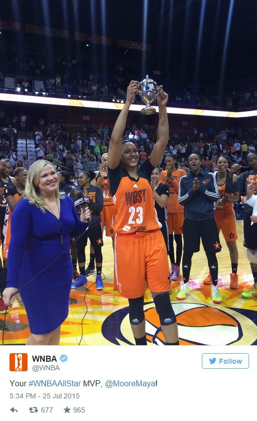 Maya Moore 2015 WNBA all star Game MVP Twitter WNBA