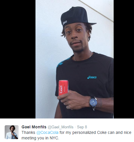 Gael Monfils Coca Cola Twitter