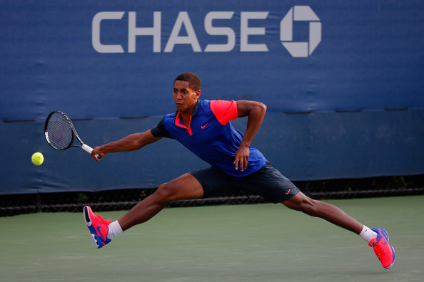 Michael Mmoh 2014 US OPEN Junior Boys Singles First Round against Yunseong Chung Chris Trotman Getty Images
