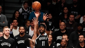 Kyrie Irving scores 50 points in Brooklyn Nets home opener on Wednesday, October 23, 2019. The Nets lost to the Minnesota Timberwolves 127-126