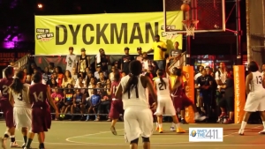 Women basketball players at Dyckman Basketball at Dyckman Park in upper Manhattan