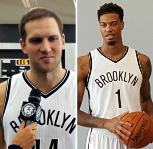 Brooklyn Nets trade Bojan Bogdanovic (left) and Chris McCullough to Washington Wizards