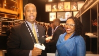 What's The 411Sports host, Glenn Gilliam, talking with Wendy Lewis, Vice President of Diversity and Strategic Alliances at Major League Baseball
