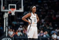 New York Liberty guard Sugar Rodgers was the New York Liberty's impact player of Game 3 of the WNBA Eastern Conference Semi-Finals