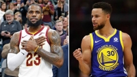 LeBron James (left) and Stephen Curry are the team captains of their respective teams for NBA All-Star 2018
