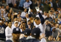 Alex Rodriguez of New York Yankees hits home run number 661, passing Willie Mays in career home runs