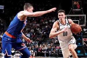 Brooklyn Nets rookie Rodion Kurucs showed true grit in the Nets 107-102 loss to the New York Knicks