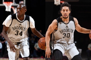  Photo: Milton Doyle and Jeremy Senglin signed by the Brooklyn Nets