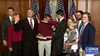 U.S. House of Representative Speaker, Paul Ryan, thought newly elected Representative Roger Marshall's 17-year-old son, Cal, needed to sneeze when he was dabbing at his father's U.S. Congressional ceremonial swearing-in
