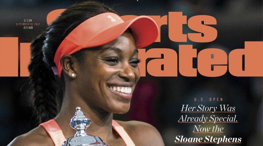 Sloane Stephens on the cover of Sports Illustrated after winning the Women&#039;s Final at the 2017 US OPEN