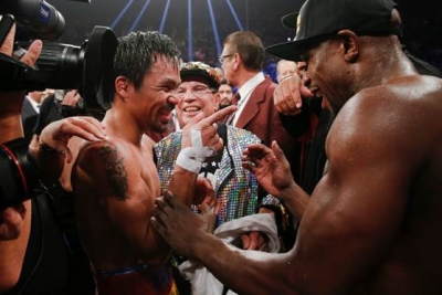 Professional boxers Manny Pacquiao and Floyd Mayweather