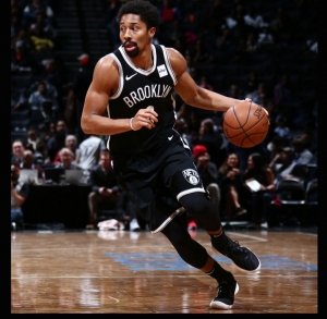 Spencer Dinwiddie, Brooklyn Nets point guard leads Nets to a 118-107 victory over the Utah Jazz on November 17, 2017 at the Barclays Center