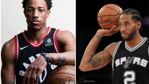 Toronto Raptors trade DeMar DeRozan (left) to San Antonio Spurs for Kawhi Leonard (right)  